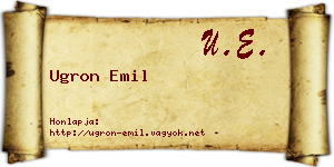 Ugron Emil névjegykártya
