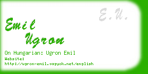 emil ugron business card